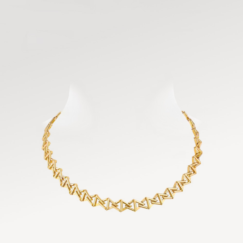 LV Volt Curb Chain Necklace, Yellow Gold LV Volt Curb Chain Necklace, Yellow Gold