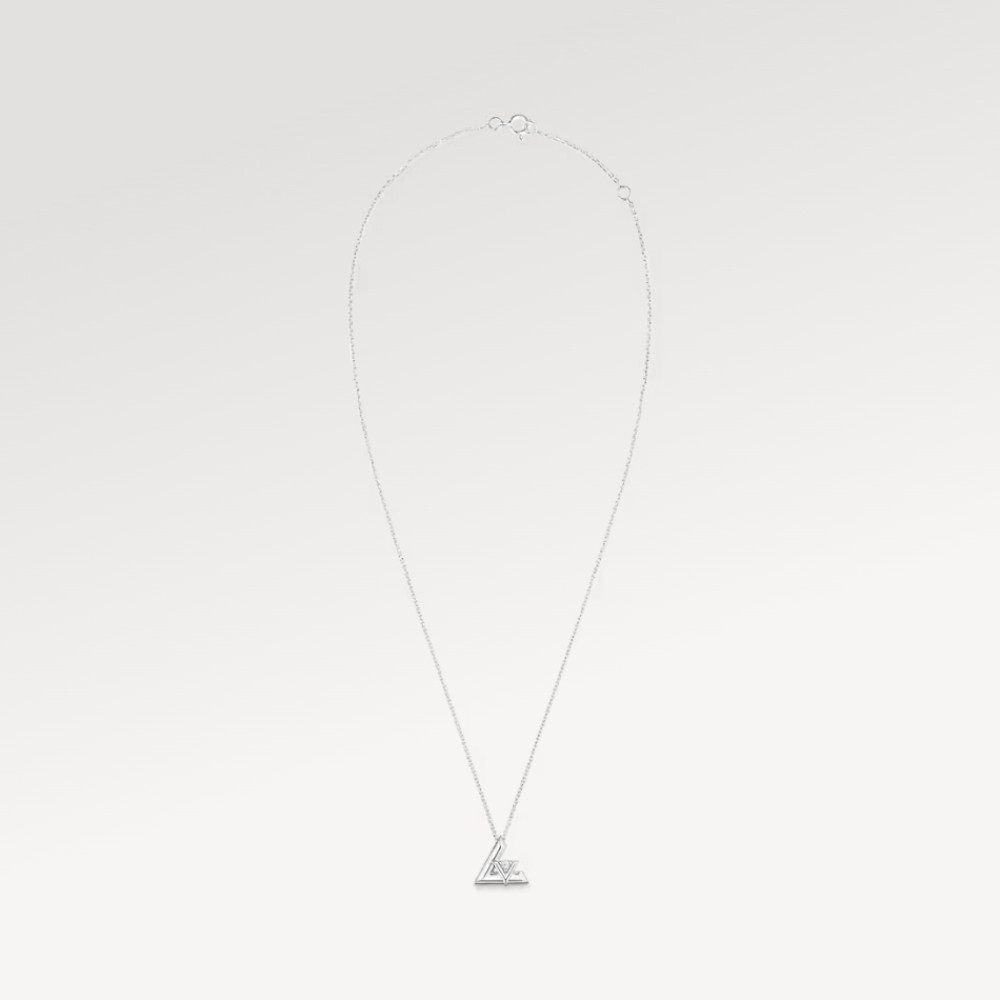 LV Volt One Small Pendant, White Gold And Diamond