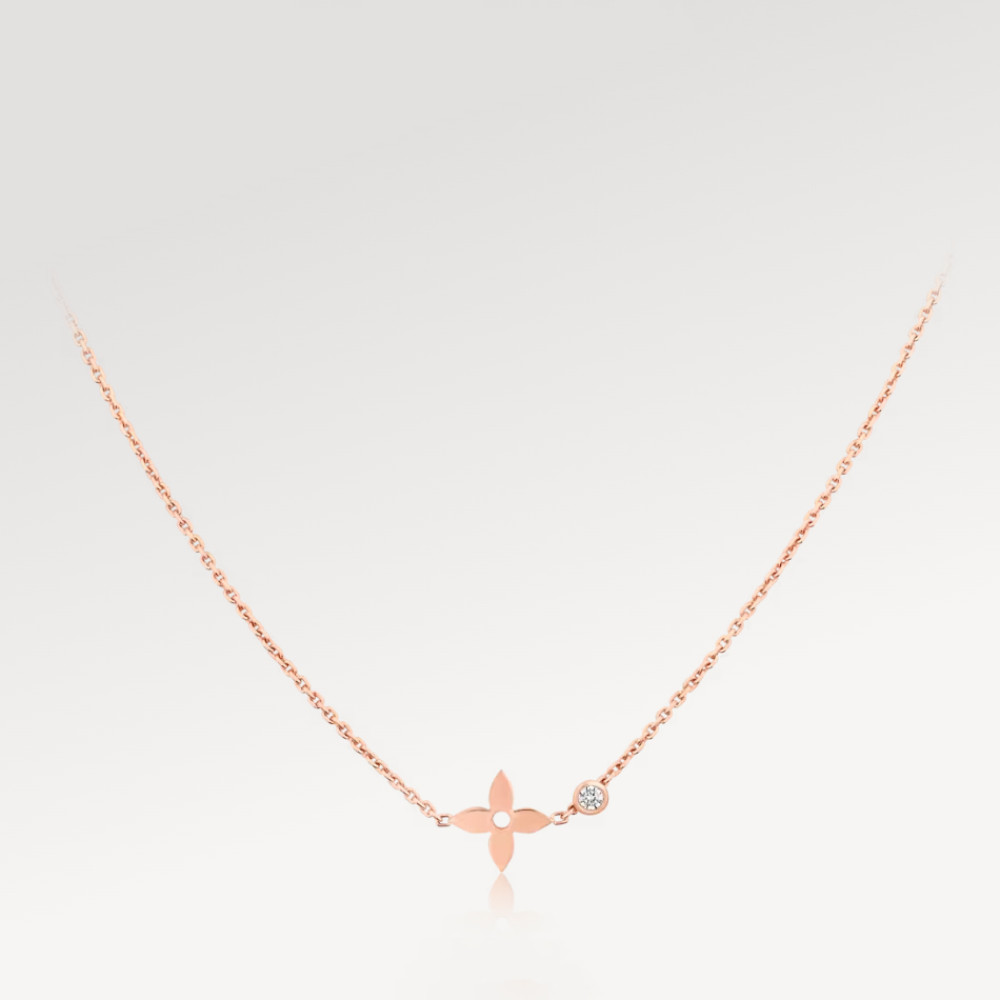 Idylle Blossom pendant, pink gold and diamond Idylle Blossom pendant, pink gold and diamond