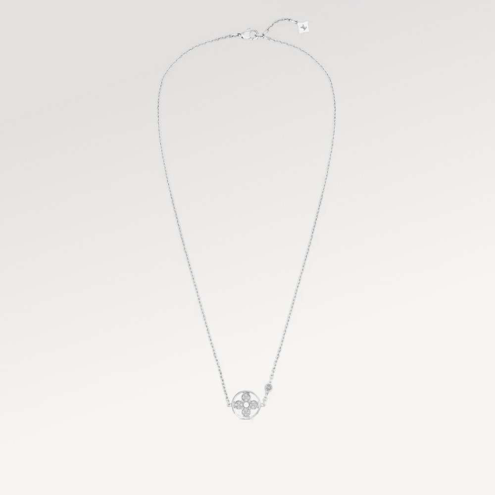 Idylle Blossom Pendant, White Gold And Diamonds