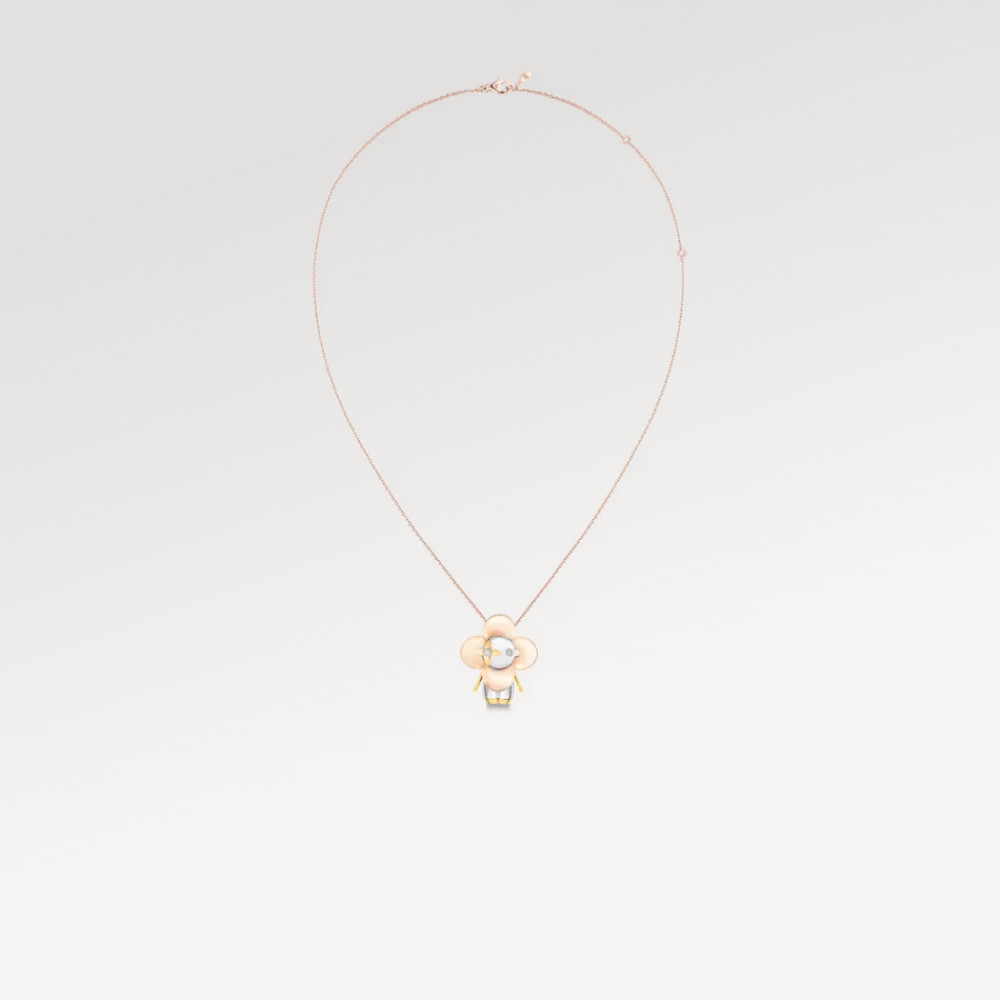 Vivienne pendant, 3 golds & diamonds Vivienne pendant, 3 golds & diamonds