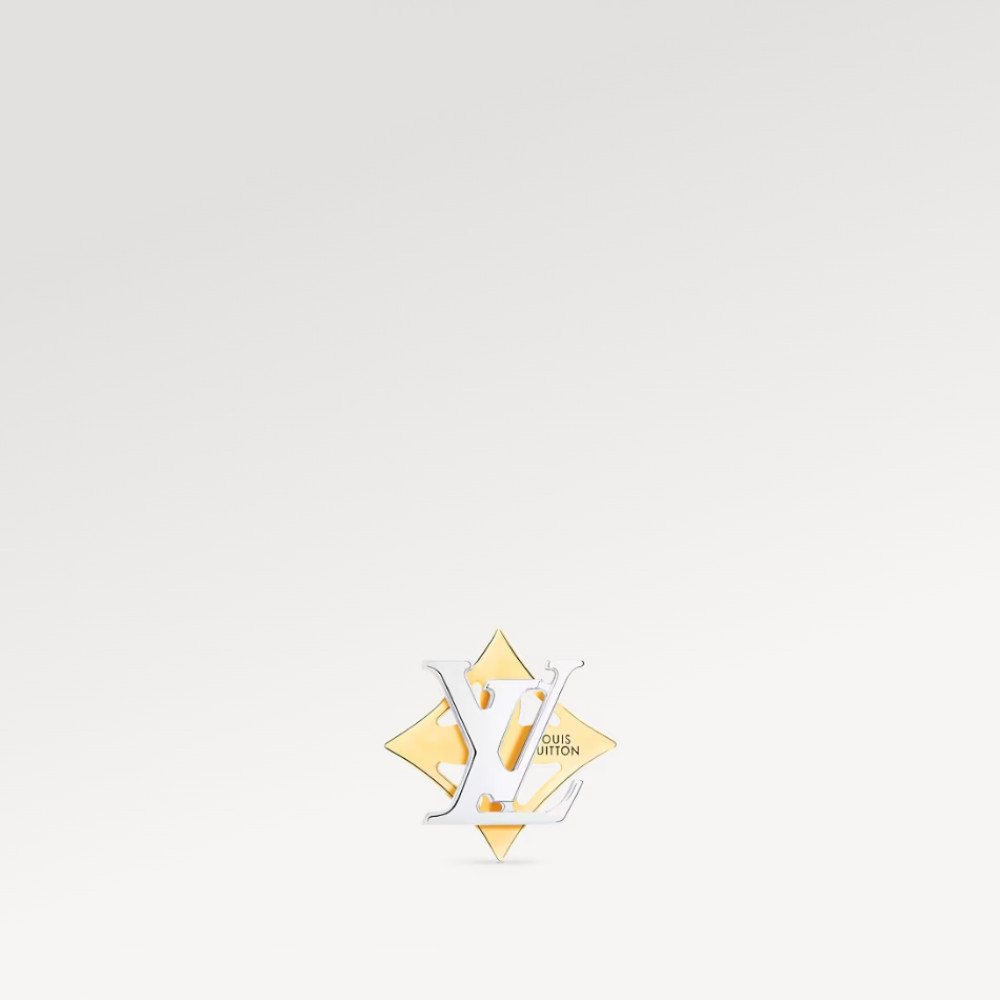 Idylle Blossom Reversible Stud, Yellow And White Gold And Diamond - Per Unit