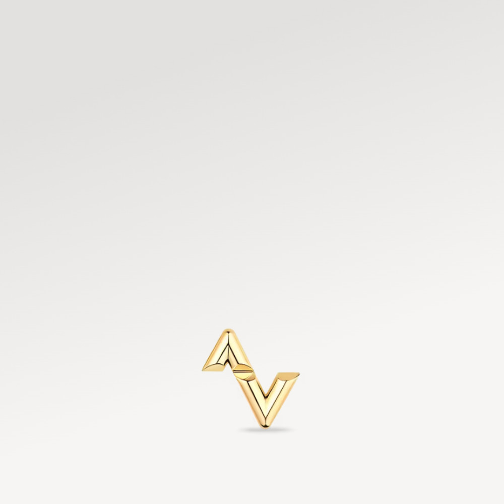 LV Volt Upside Down Stud, Yellow Gold - Per Unit