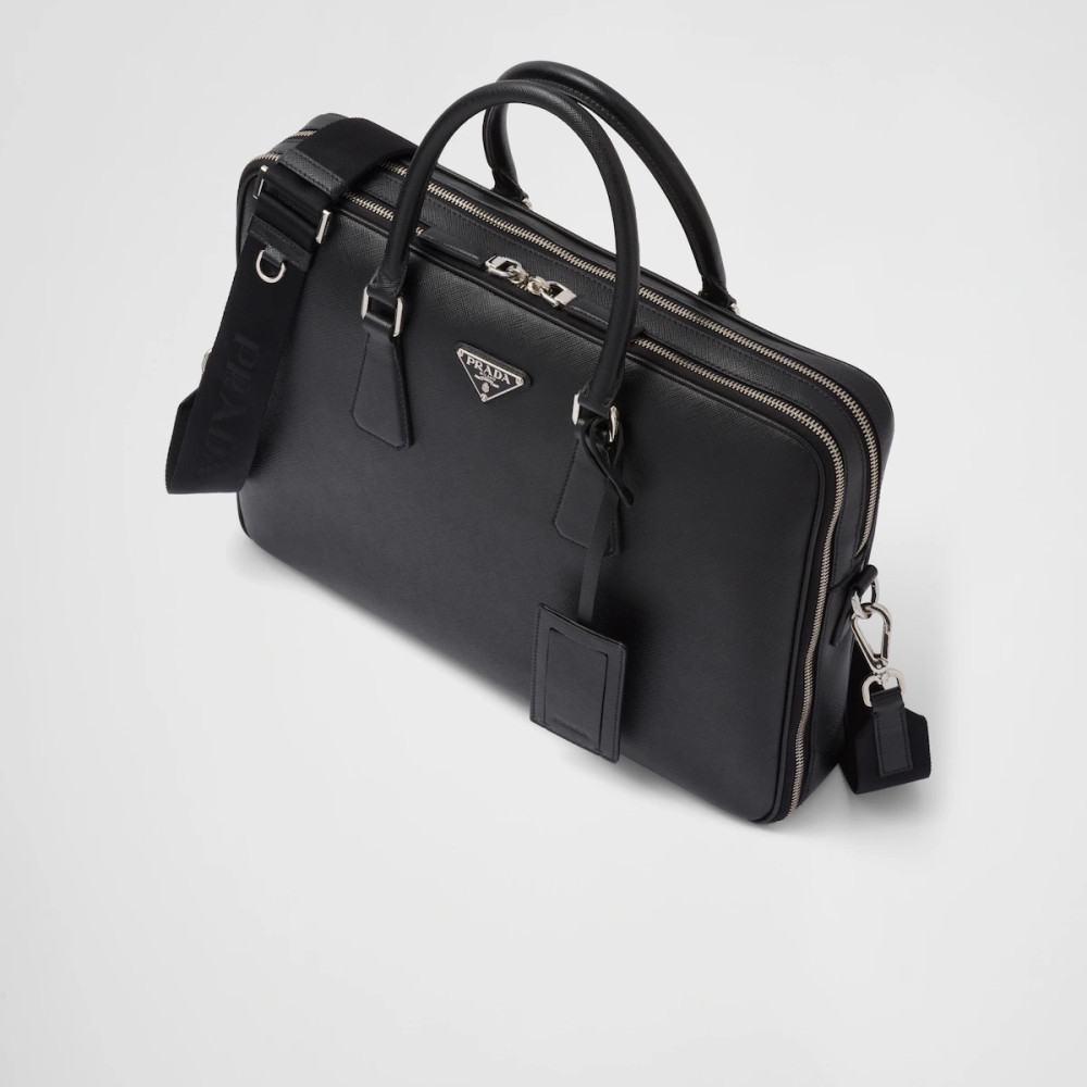 Saffiano leather briefcase Saffiano leather briefcase
