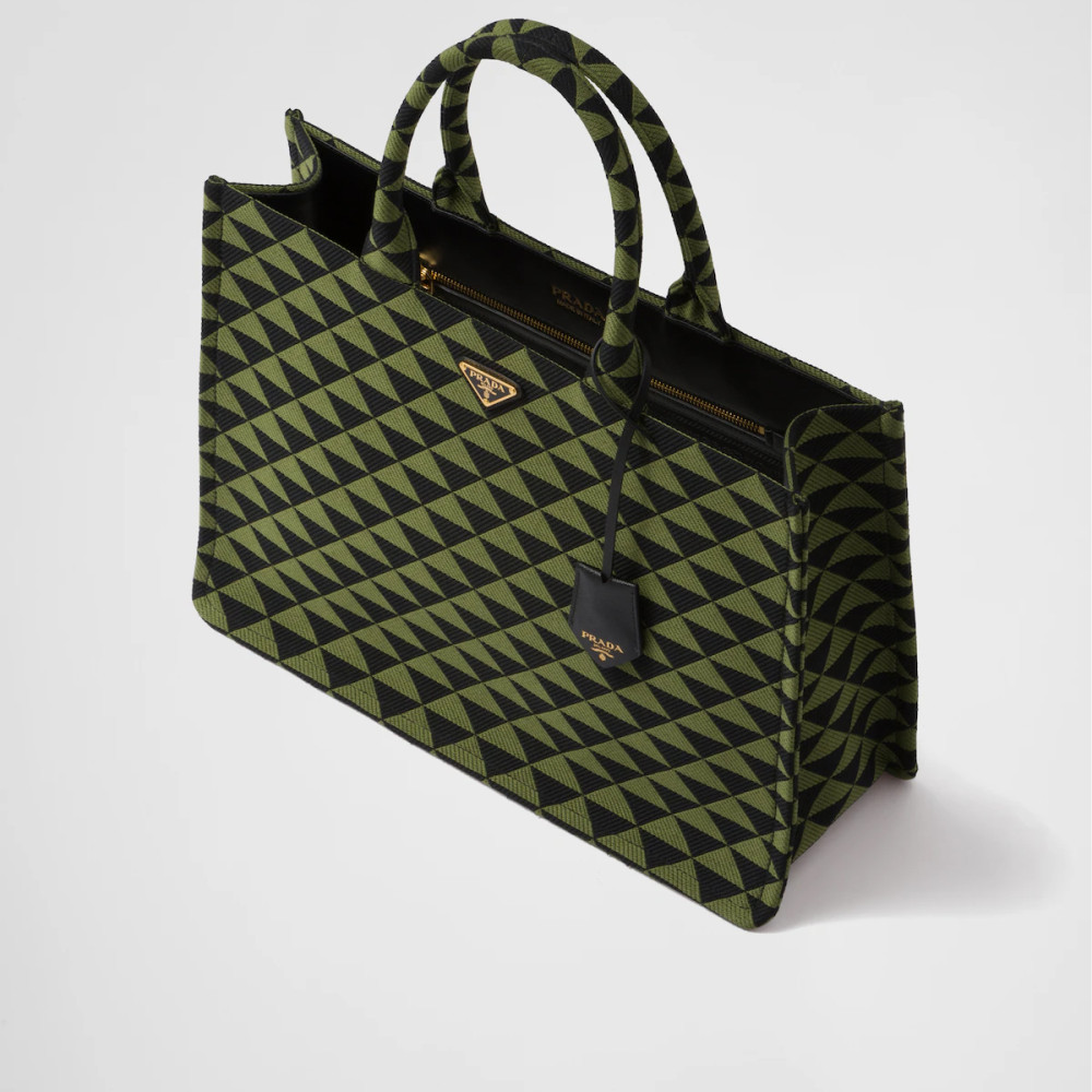 Prada Symbole embroidered fabric tote bag Prada Symbole embroidered fabric tote bag