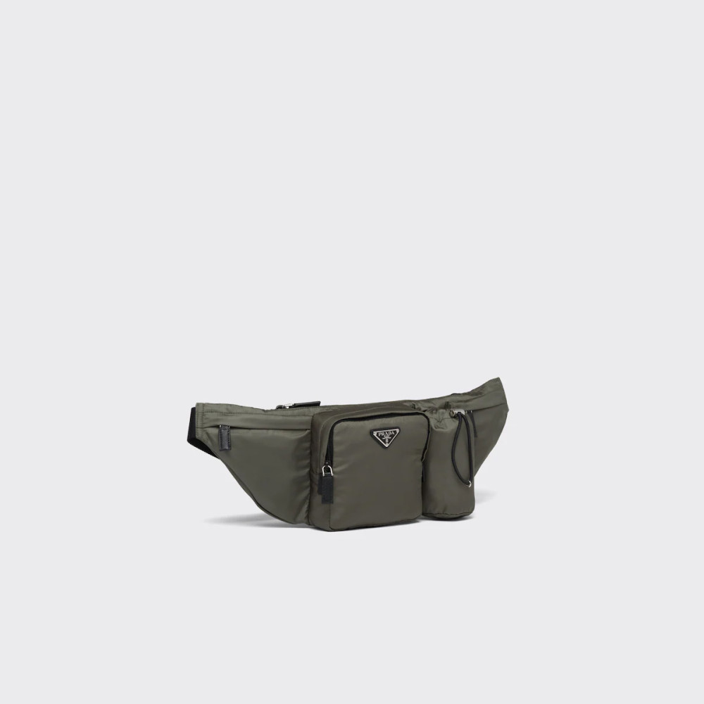 Re-Nylon and Saffiano leather belt bag