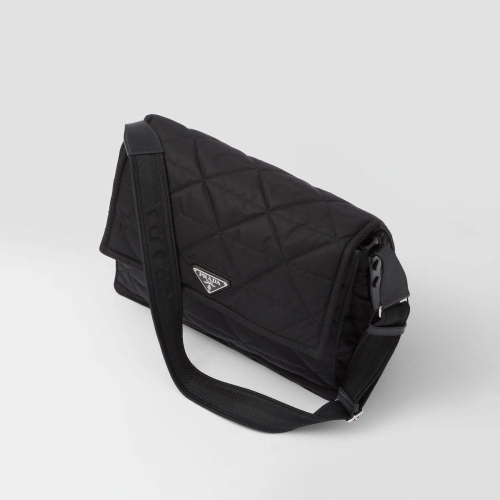 Topstitched Re-Nylon shoulder bag Topstitched Re-Nylon shoulder bag