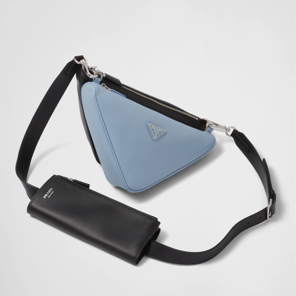 Saffiano leather and leather shoulder bag Saffiano leather and leather shoulder bag