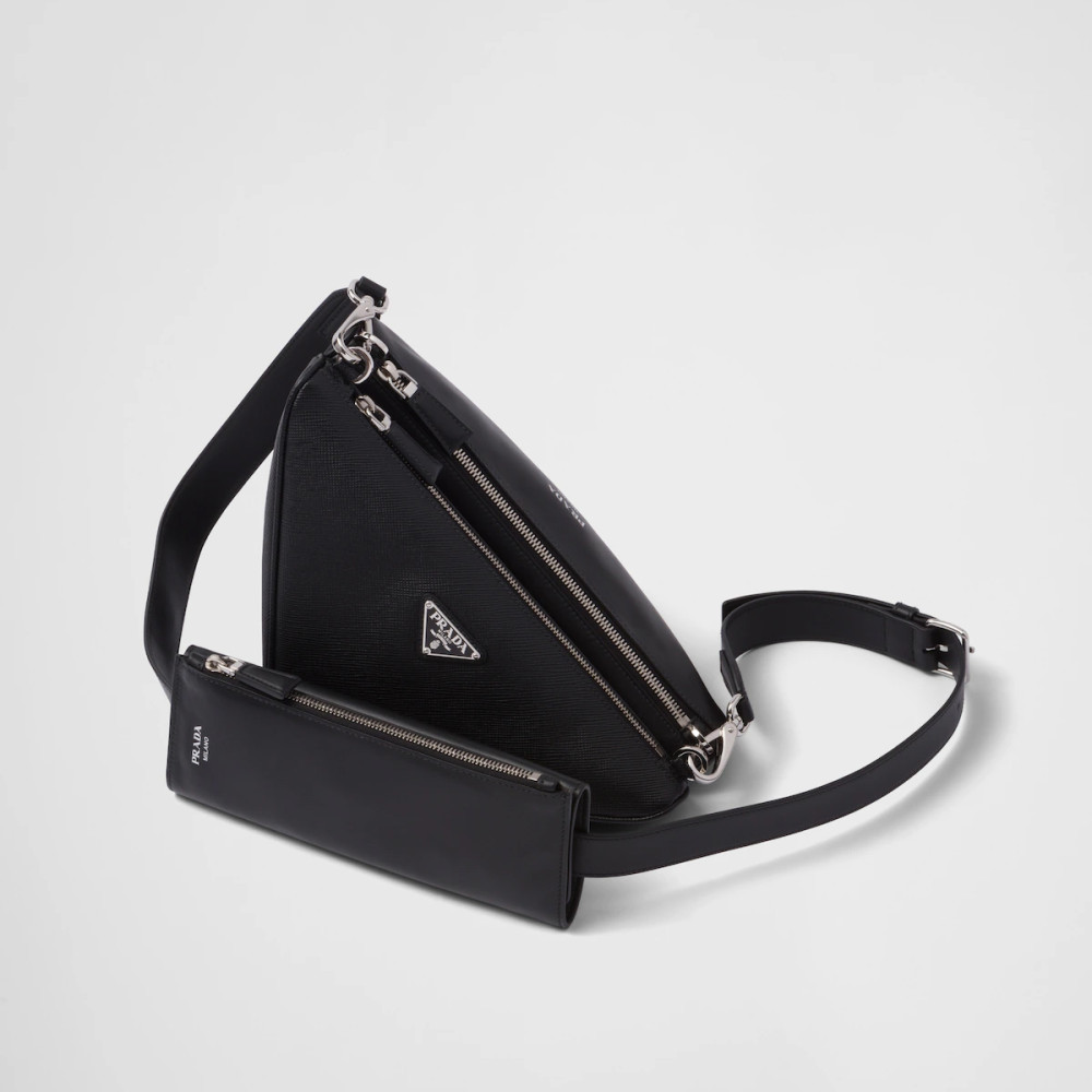 Saffiano leather and leather shoulder bag Saffiano leather and leather shoulder bag