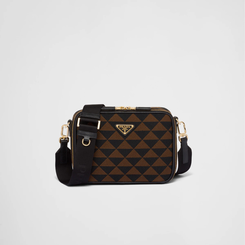 Prada Symbole embroidered fabric bag