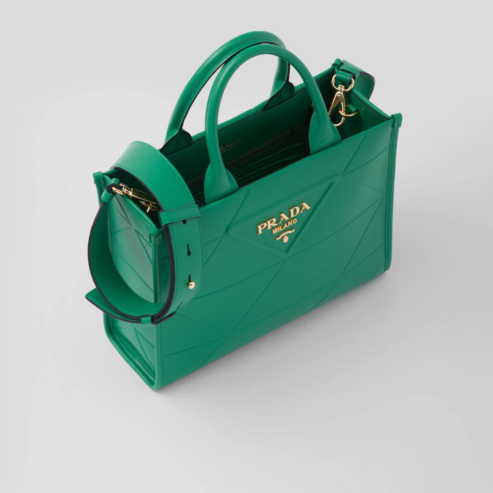 Small leather Prada Symbole bag with topstitching Small leather Prada Symbole bag with topstitching