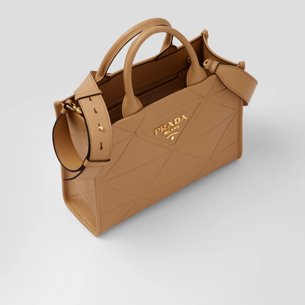 Small leather Prada Symbole bag with topstitching Small leather Prada Symbole bag with topstitching