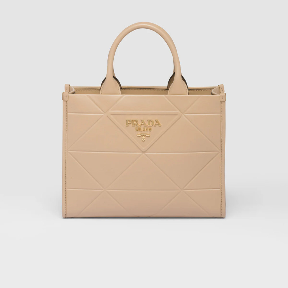 Small leather Prada Symbole bag with topstitching