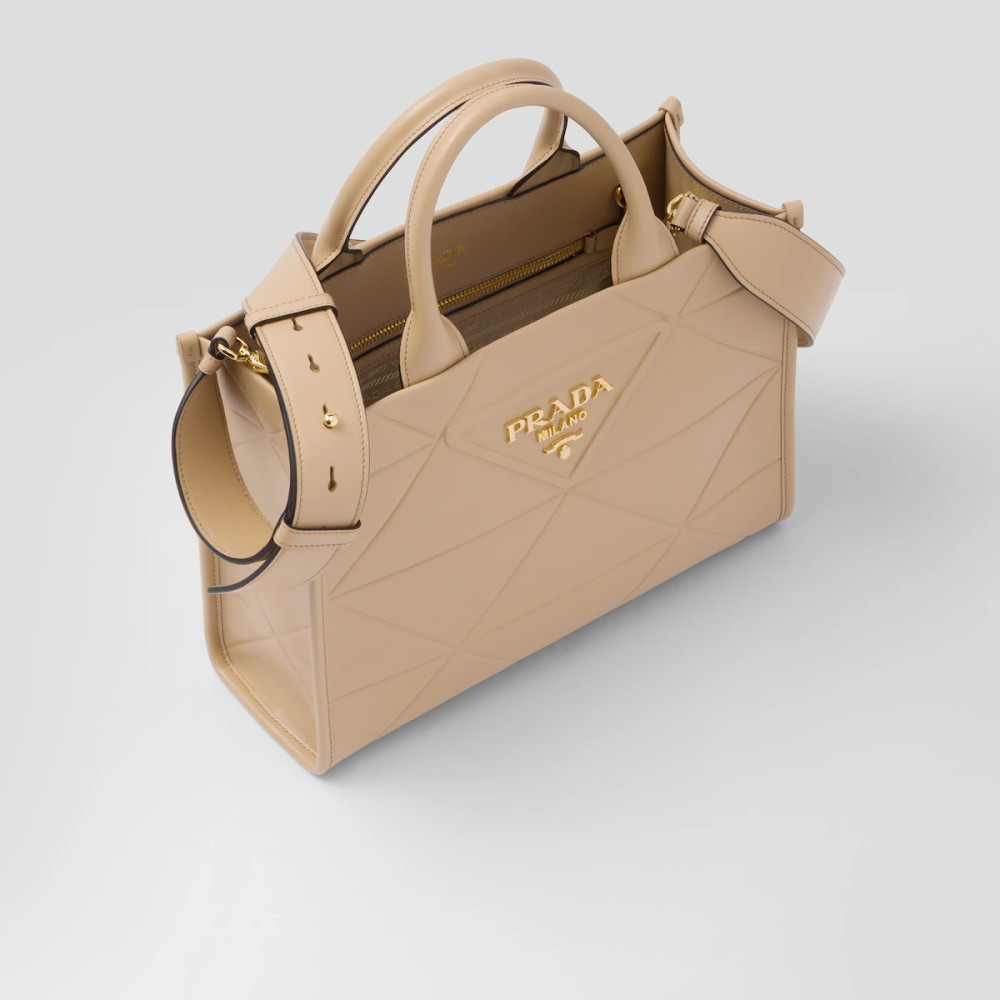 Small leather Prada Symbole bag with topstitching Small leather Prada Symbole bag with topstitching