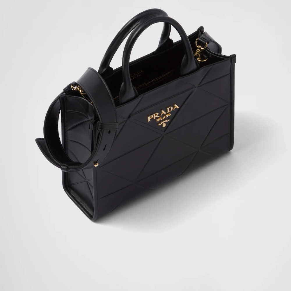 Small leather Prada Symbole bag with topstitching Small leather Prada Symbole bag with topstitching