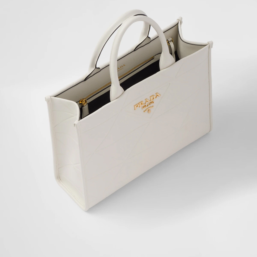 Medium leather Prada Symbole bag with topstitching