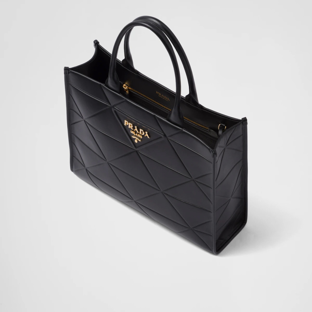 Large leather Prada Symbole bag with topstitching Large leather Prada Symbole bag with topstitching