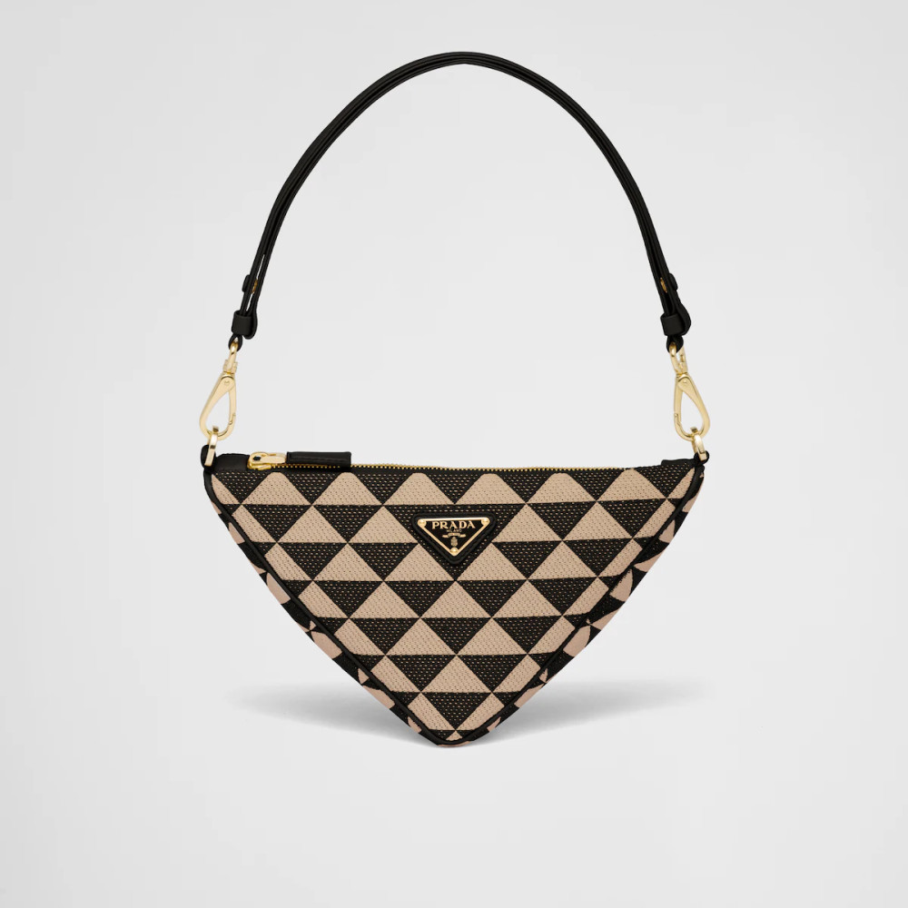 Embroidered jacquard fabric mini-bag Embroidered jacquard fabric mini-bag