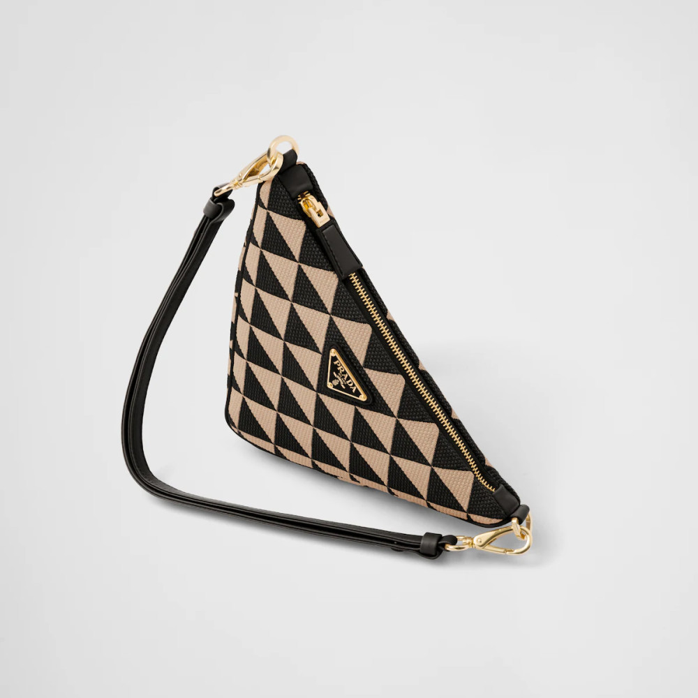 Embroidered jacquard fabric mini-bag Embroidered jacquard fabric mini-bag