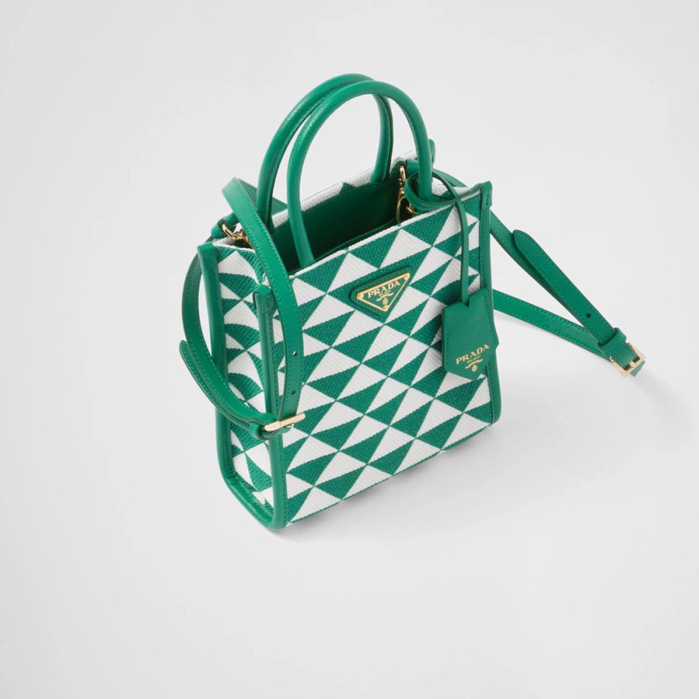 Prada Symbole embroidered fabric mini bag Prada Symbole embroidered fabric mini bag
