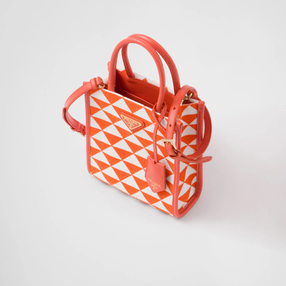 Prada Symbole embroidered fabric mini bag Prada Symbole embroidered fabric mini bag
