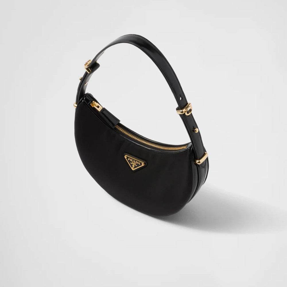 Prada Arqué Re-Nylon and brushed leather shoulder bag