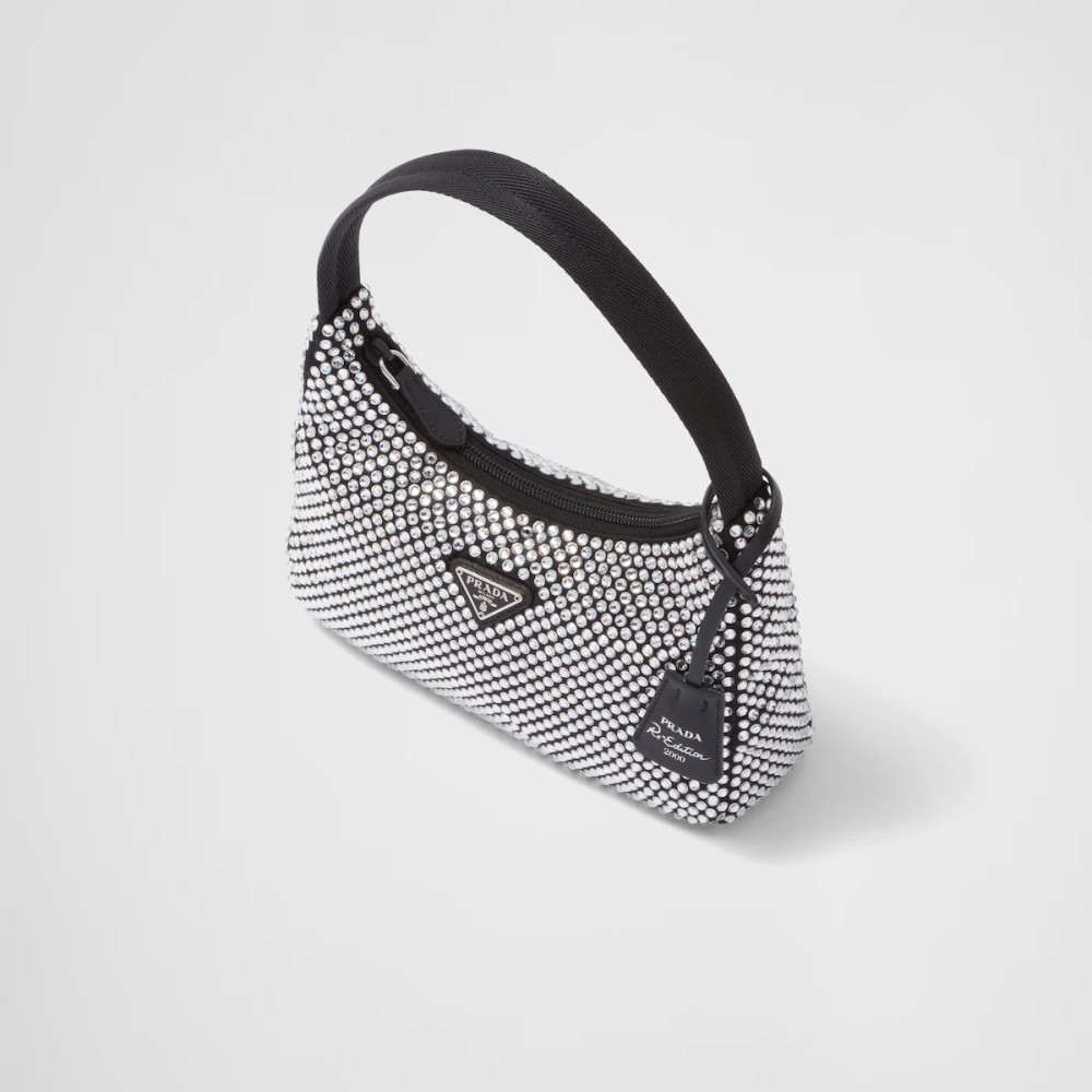Satin mini-bag with crystals Satin mini-bag with crystals
