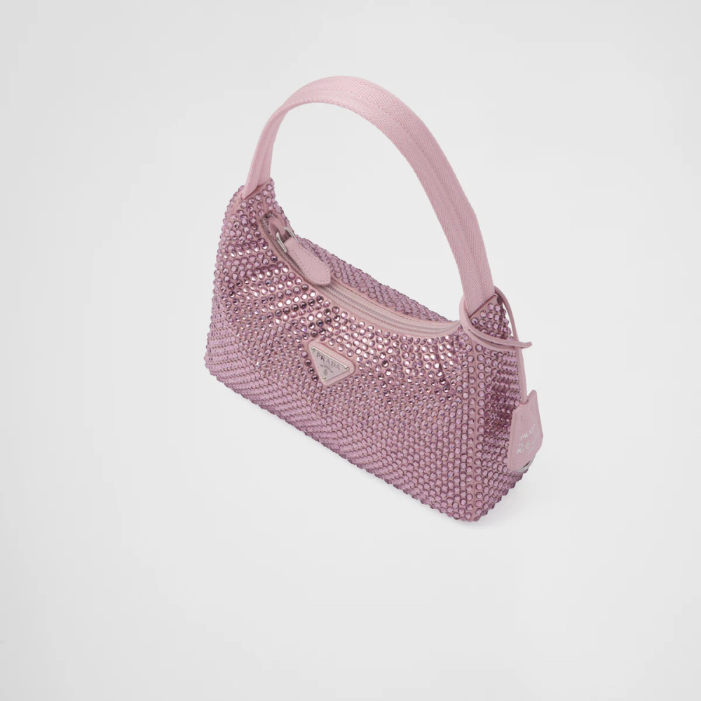 Satin mini-bag with crystals Satin mini-bag with crystals