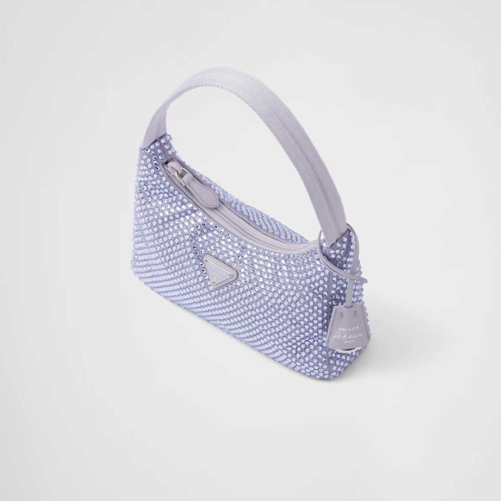 Satin mini-bag with crystals Satin mini-bag with crystals