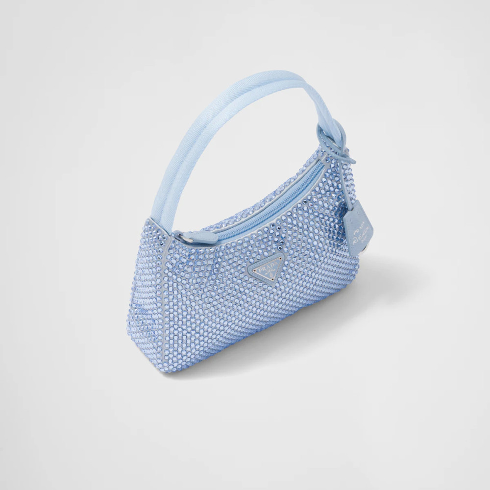 Satin mini-bag with crystals Satin mini-bag with crystals