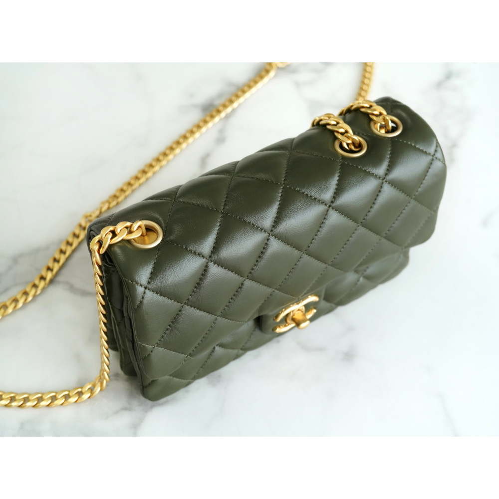 CHANEL SMALL PILLOW CRUSH FLAP BAG CHANEL SMALL PILLOW CRUSH FLAP BAG