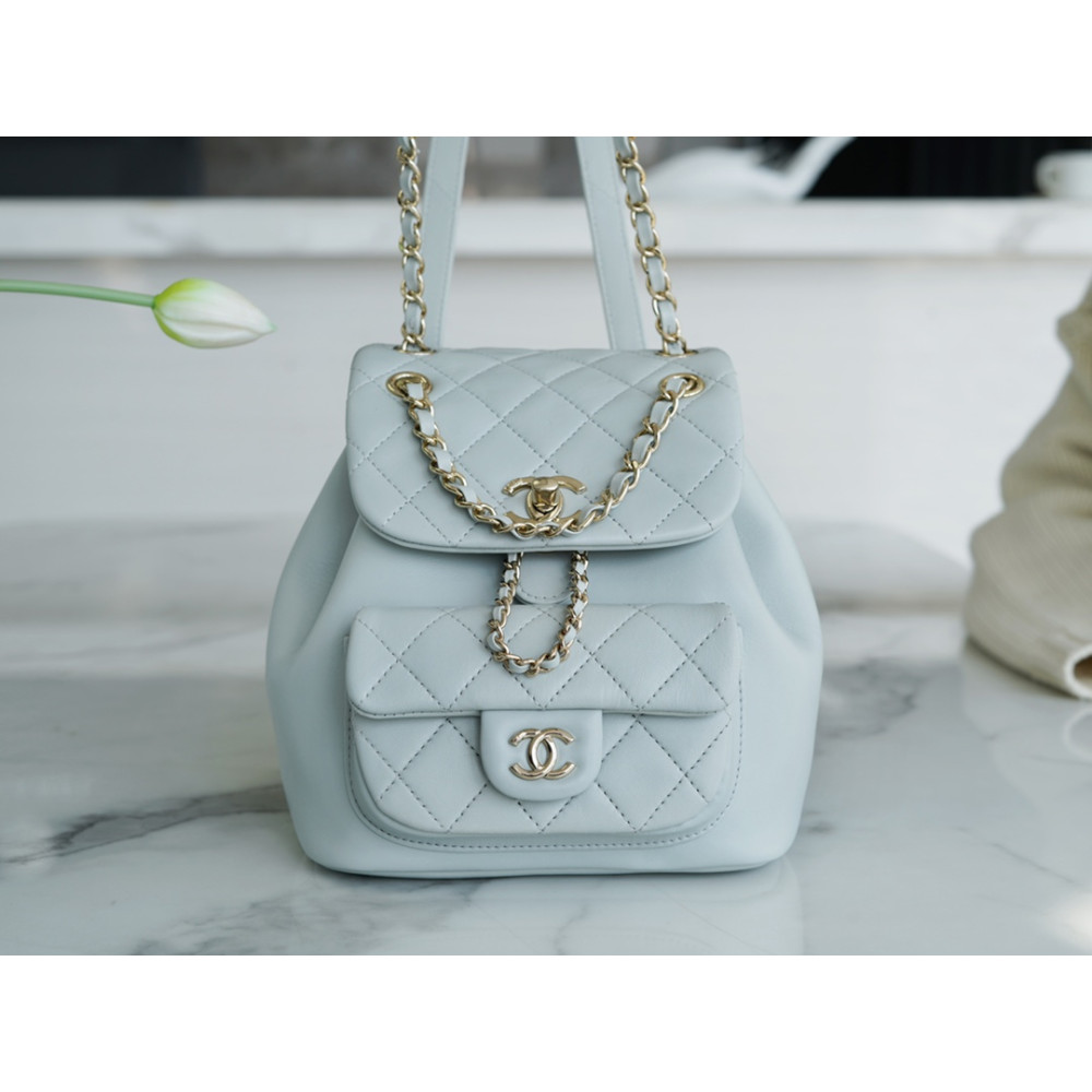CHANEL SMALL DUMA POCKETS DRAWSTRING BACKPACK BAG