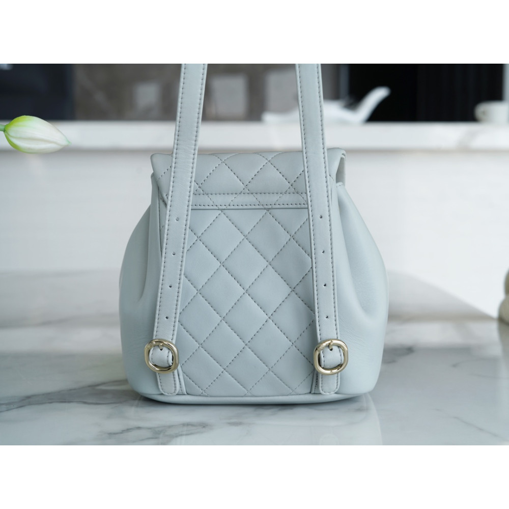 CHANEL SMALL DUMA POCKETS DRAWSTRING BACKPACK BAG