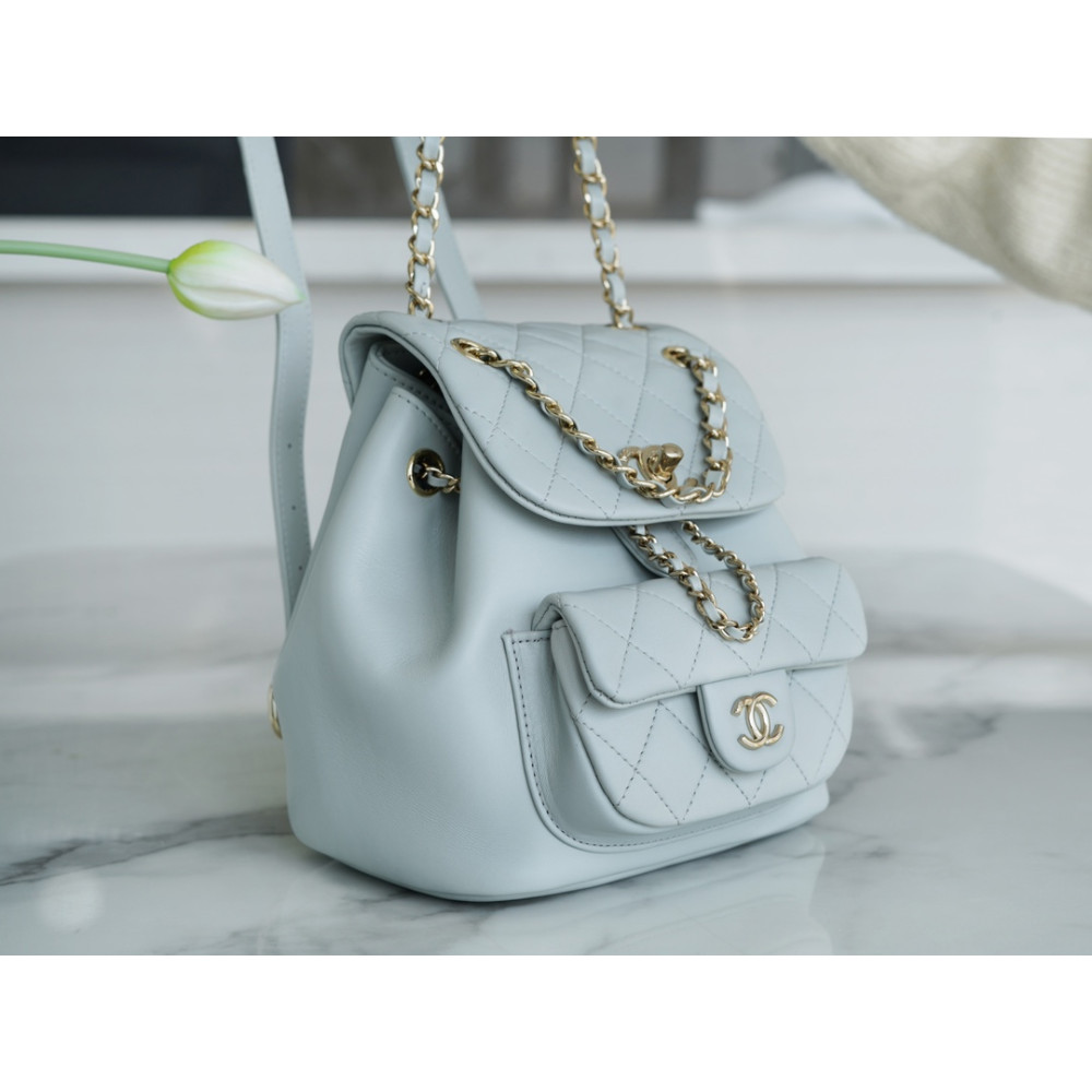 CHANEL SMALL DUMA POCKETS DRAWSTRING BACKPACK BAG
