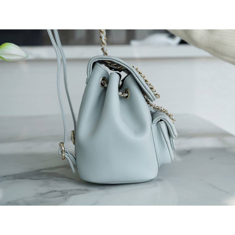 CHANEL SMALL DUMA POCKETS DRAWSTRING BACKPACK BAG