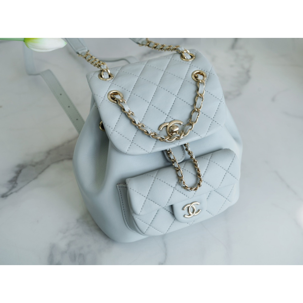 CHANEL SMALL DUMA POCKETS DRAWSTRING BACKPACK BAG