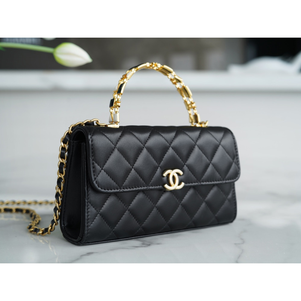 CHANEL TOP HANDLE FLAP BAG CHANEL TOP HANDLE FLAP BAG