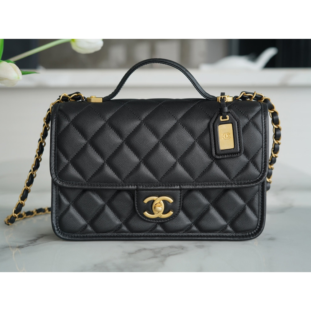 School Memory Large Top Handle Flap Handbag