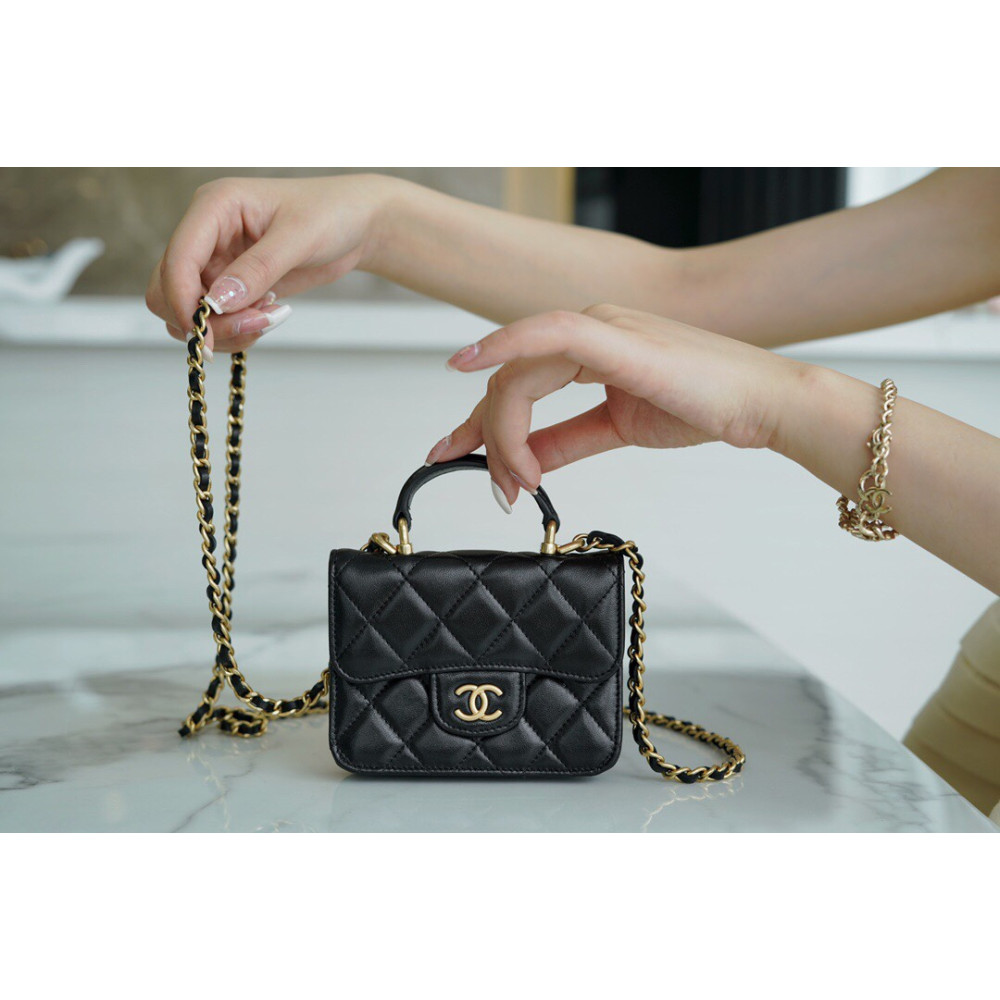 CHANEL TOP HANDLE FLAP BAG