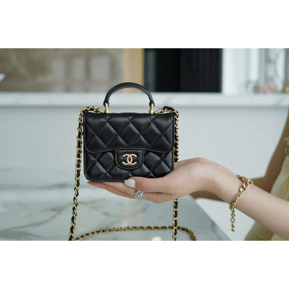CHANEL TOP HANDLE FLAP BAG