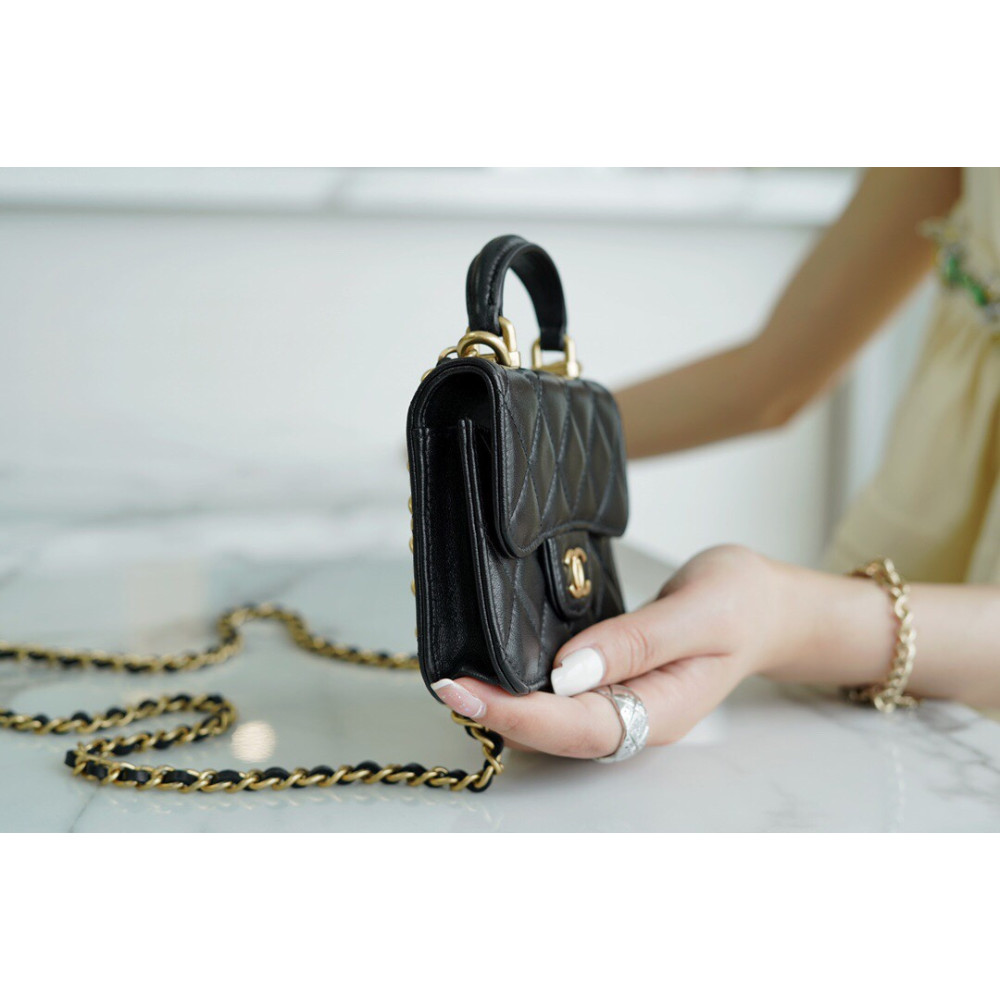 CHANEL TOP HANDLE FLAP BAG