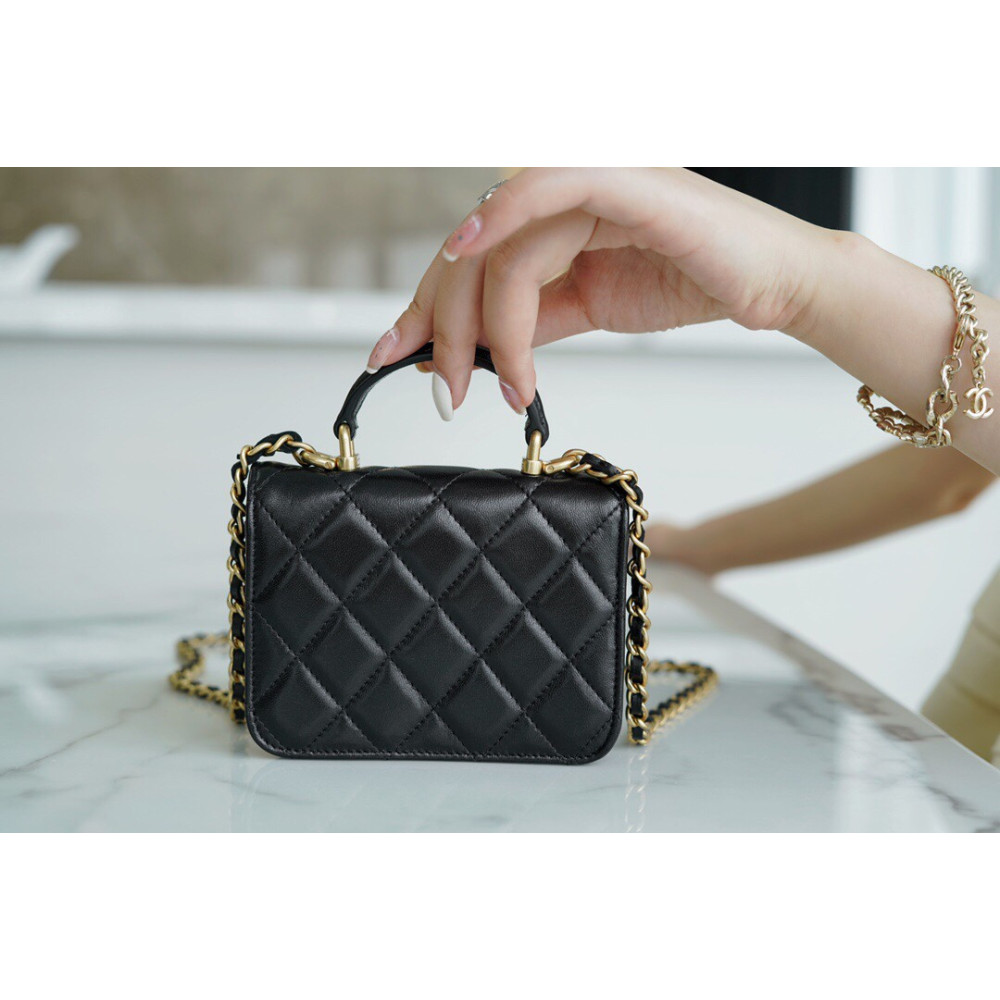 CHANEL TOP HANDLE FLAP BAG