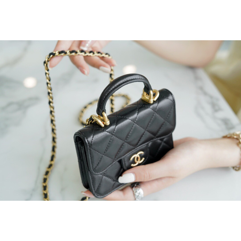 CHANEL TOP HANDLE FLAP BAG