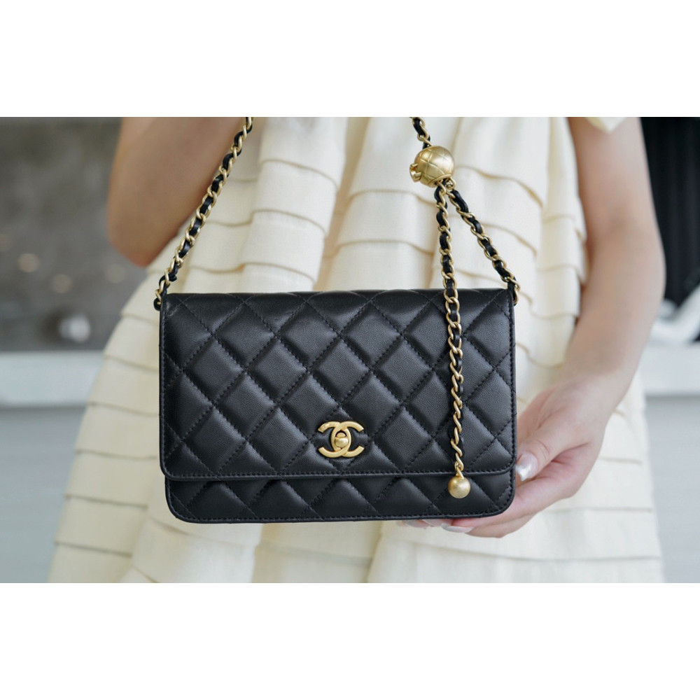 CHANEL PEARL CRUSH WALLET ON CHAIN