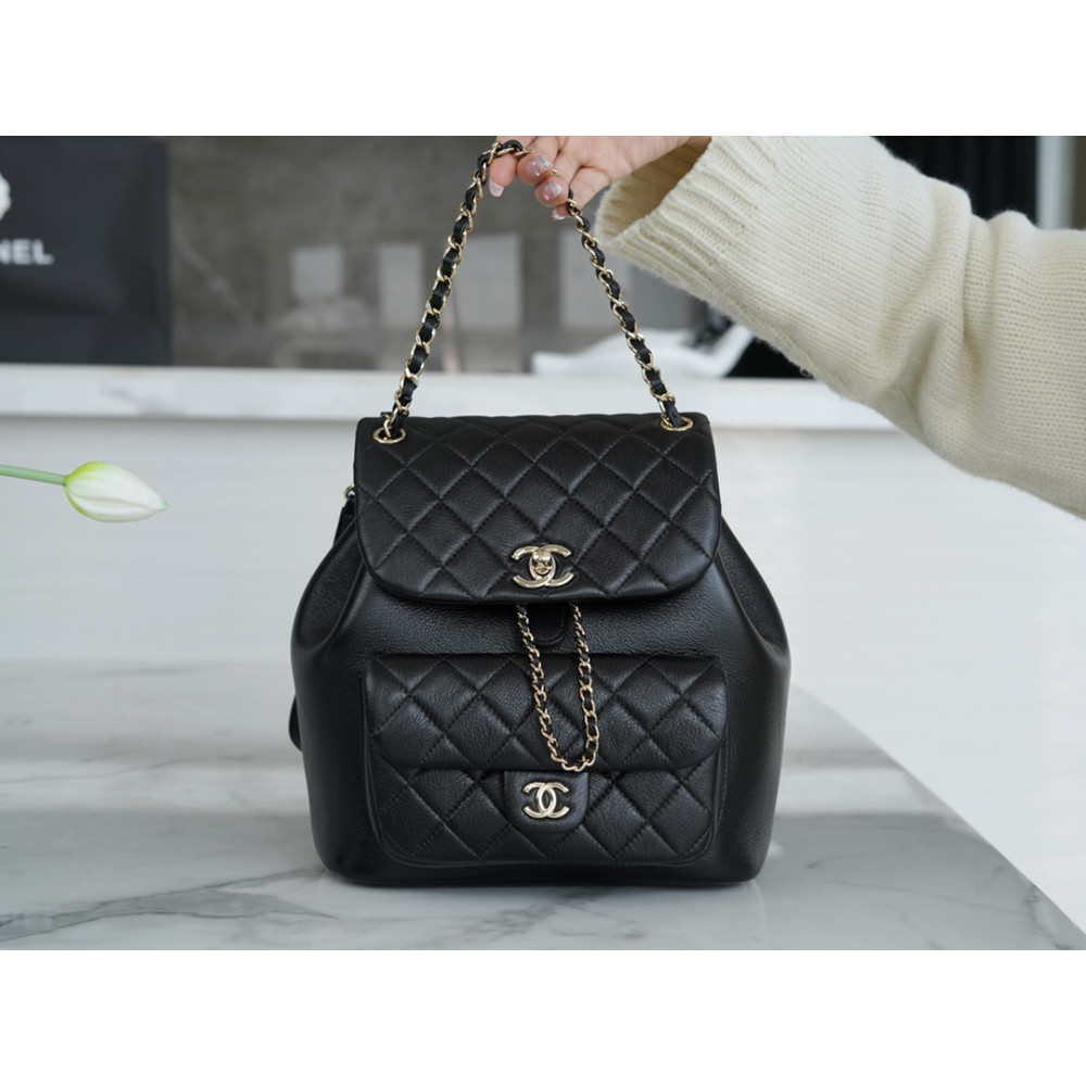 CHANEL SMALL DUMA DRAWSTRING BACKPACK BAG