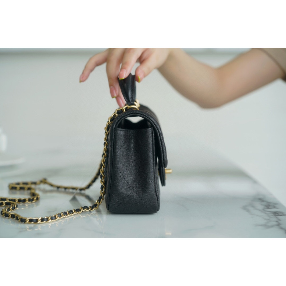 CHANEL MINI TOP HANDLE RECTANGULAR FLAP BAG