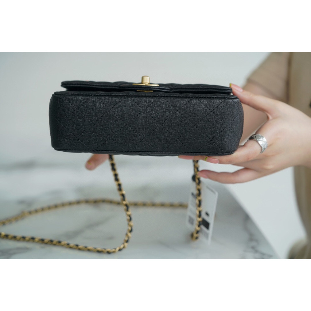 CHANEL MINI TOP HANDLE RECTANGULAR FLAP BAG