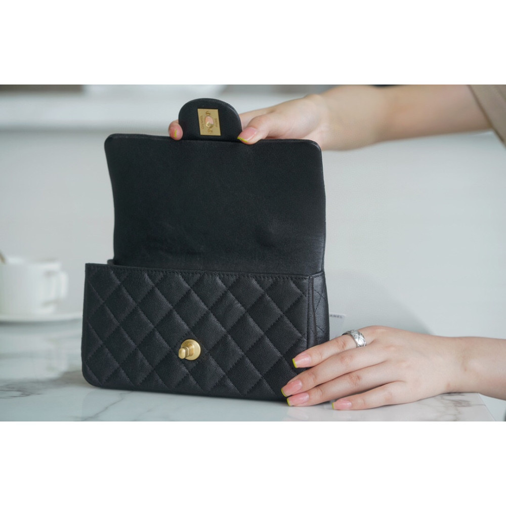 CHANEL MINI TOP HANDLE RECTANGULAR FLAP BAG