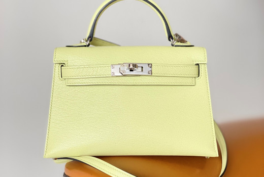 MINI KELLY SELLIER 19 JAUNE BOURGEON CHEVRE H071302CK55 Details 2